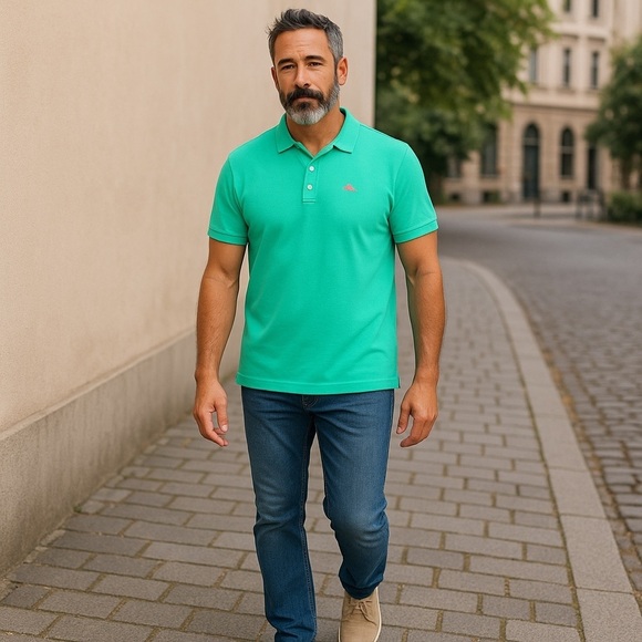 Tommy Bahama Green Polo Shirt Short Sleeve Mens Size Large Golf - Picture 1 of 9